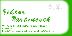 viktor martincsek business card